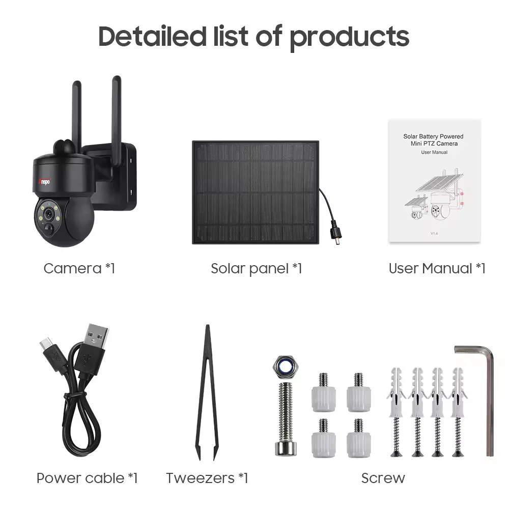 Anspo 4G SIM SOLAR security camera wireless free batteries and 64GB card Black - Image 11