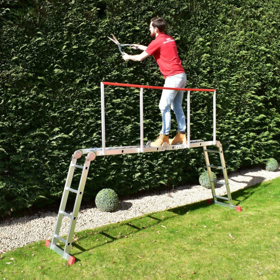 Multi Purpose Ladder 3.6M with two platforms folding ladder - Image 12