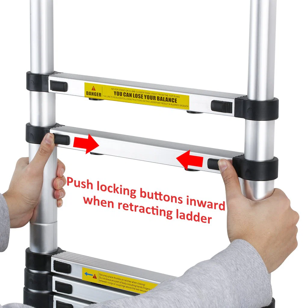 Ladder Telescopic Aluminum Extension 5m - Image 8